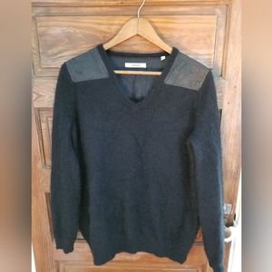 Black Mohair textured sweater sized "Large" OMNISEX FLYNESS
